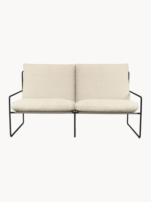 Sofás De Exterior|Sofás De Exterior>Ferm Living Sofá de jardín en tejido bouclé Desert (2 plazas) Bouclé blanco Off White, negro