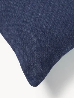 Mantas|Cojines De Exterior></noscript>Westwing Collection Sofá de jardín en tejido bouclé de madera de acacia Bo (2 plazas) Azul oscuro, verde turquesa