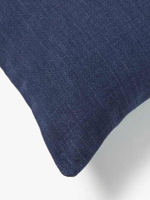 Mantas|Cojines De Exterior>Westwing Collection Sofá de jardín en tejido bouclé de madera de acacia Bo (2 plazas) Azul oscuro, verde turquesa