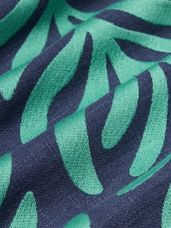 Mantas|Cojines De Exterior></noscript>Westwing Collection Sofá de jardín en tejido bouclé de madera de acacia Bo (2 plazas) Azul oscuro, verde turquesa