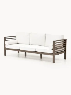 Discount Sofá de jardín en tejido bouclé de madera de acacia Bo (3 plazas) Sofás De Exterior|Sofás De Exterior