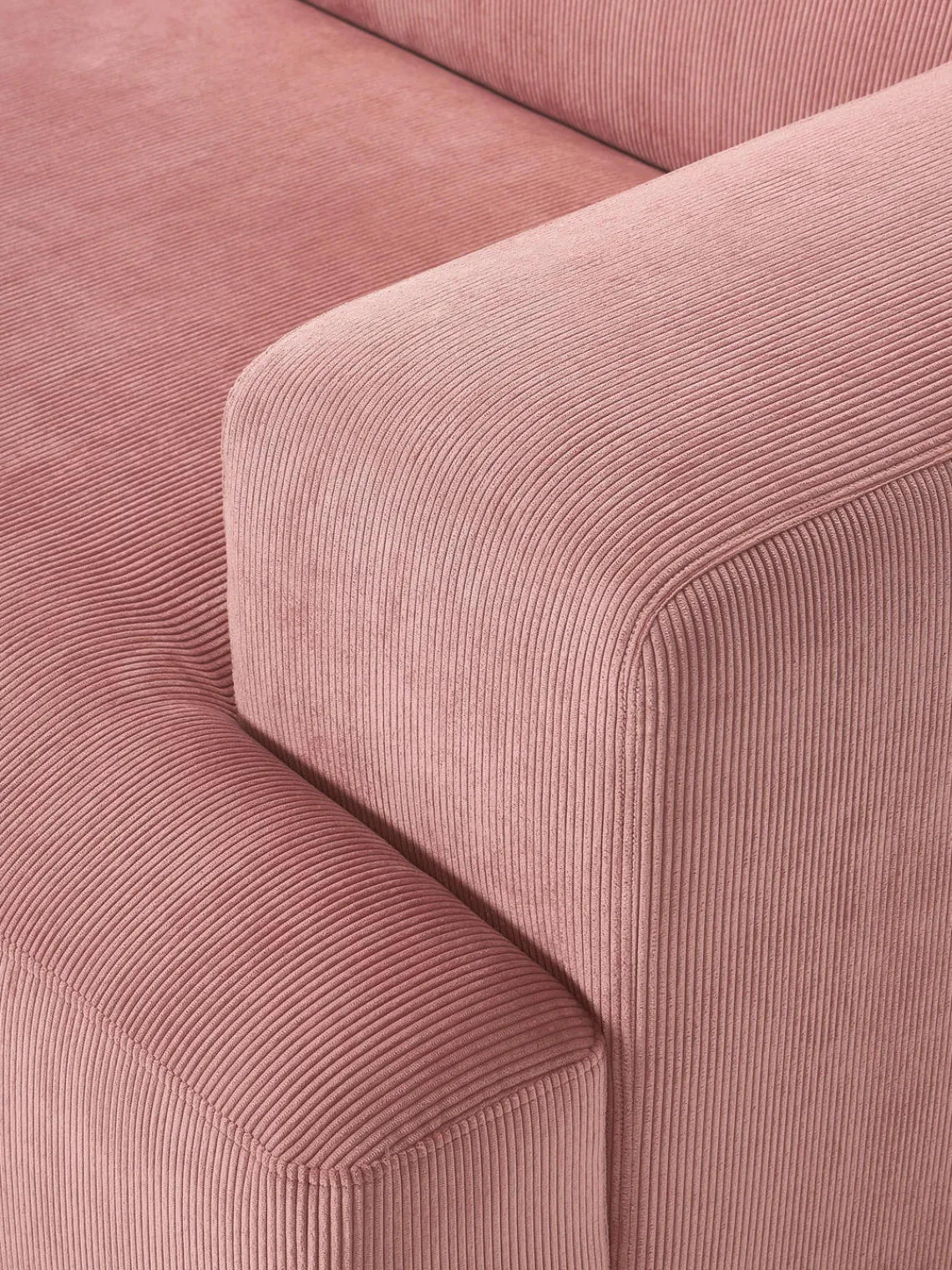 Sofás 3 Plazas|Sofás>Westwing Collection Sofá de pana Melva (3 plazas) Pana rosa palo