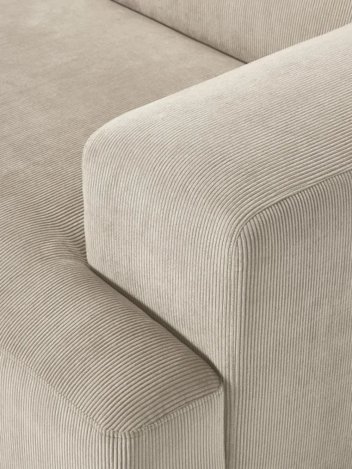 Sofás 3 Plazas|Sofás>Westwing Collection Sofá de pana Melva (3 plazas) Pana beige claro