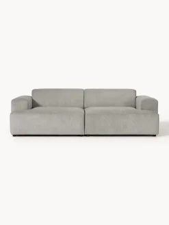 Sofás 3 Plazas|Sofás>Westwing Collection Sofá de pana Melva (3 plazas) Pana gris