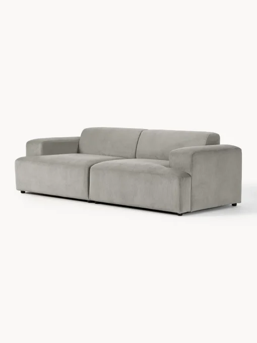 Sofás 3 Plazas|Sofás>Westwing Collection Sofá de pana Melva (3 plazas) Pana gris