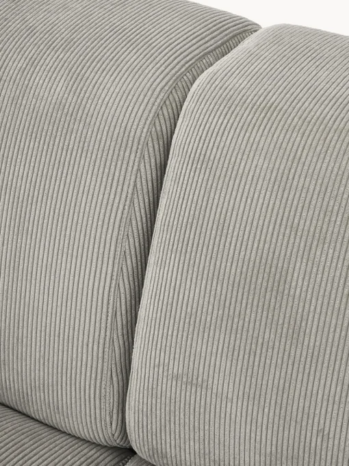 Sofás 3 Plazas|Sofás>Westwing Collection Sofá de pana Melva (3 plazas) Pana gris