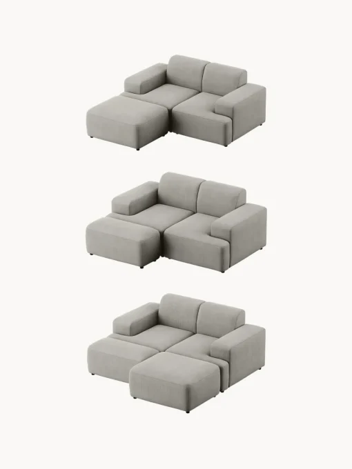 Sofás 2 Plazas|Sofás>Westwing Collection Sofá de pana Melva (2 plazas) Pana gris