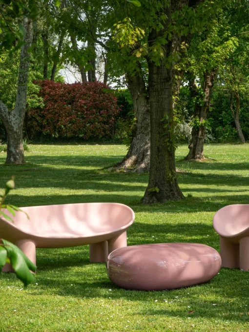 Sofás 2 Plazas|Sofás>Driade Sofá de plástico Roly Poly (2 plazas) Rosa palo
