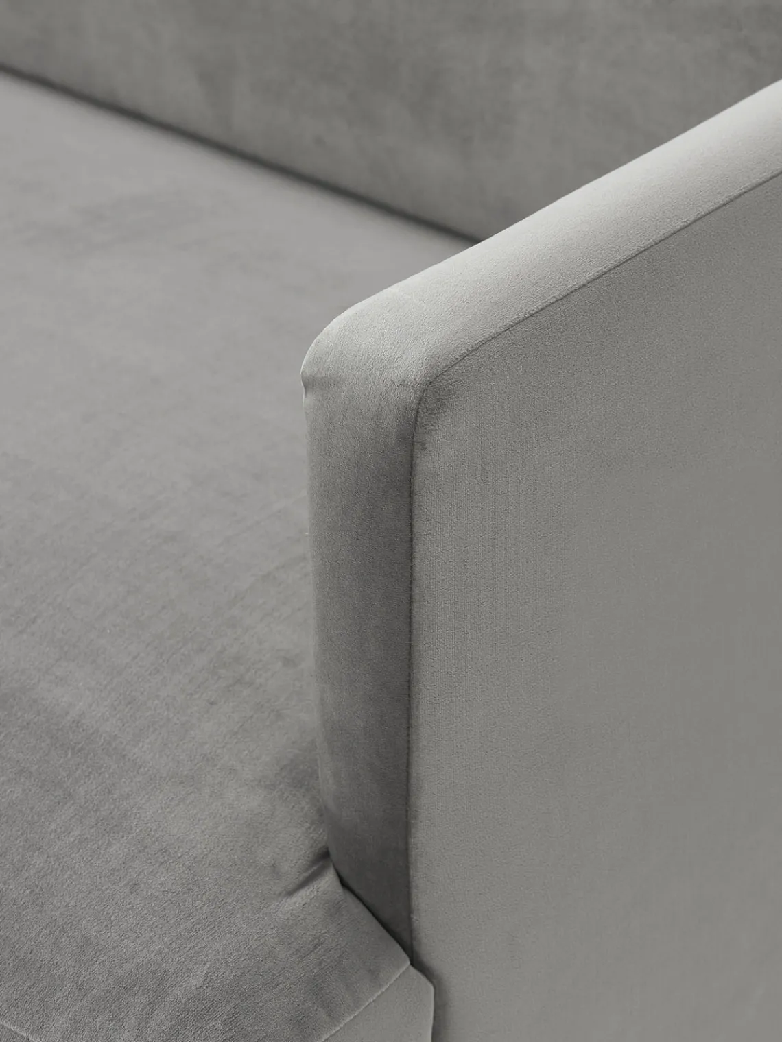 Sofás 2 Plazas|Sofás>Westwing Collection Sofá de terciopelo Fluente (2 plazas) Terciopelo gris