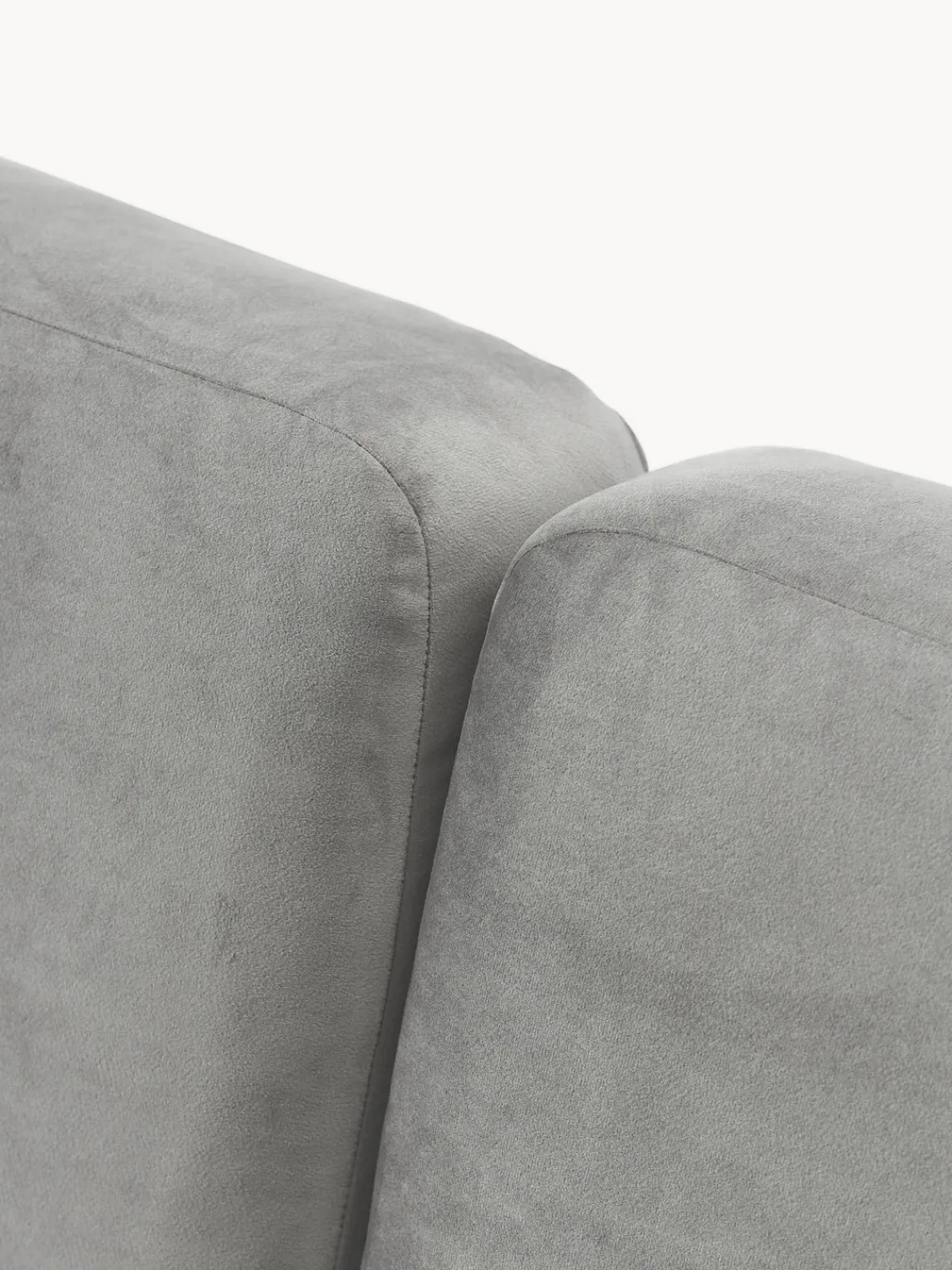 Sofás 2 Plazas|Sofás>Westwing Collection Sofá de terciopelo Fluente (2 plazas) Terciopelo gris