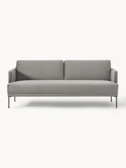 Sofás 3 Plazas|Sofás>Westwing Collection Sofá de terciopelo Fluente (3 plazas) Terciopelo gris