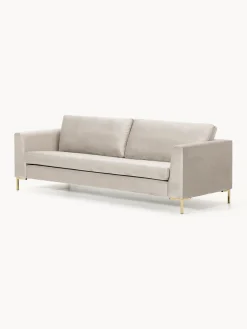 Sofás 3 Plazas|Sofás>Westwing Collection Sofá de terciopelo Luna (3 plazas) Terciopelo greige