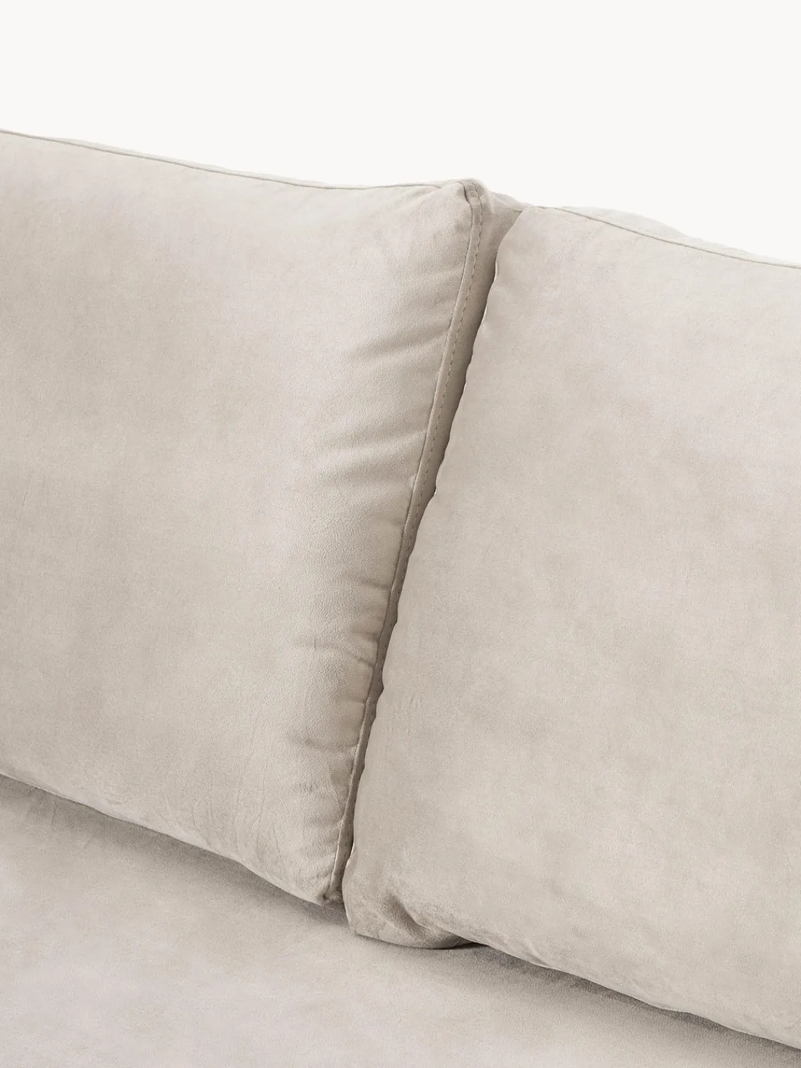 Sofás 3 Plazas|Sofás>Westwing Collection Sofá de terciopelo Luna (3 plazas) Terciopelo greige