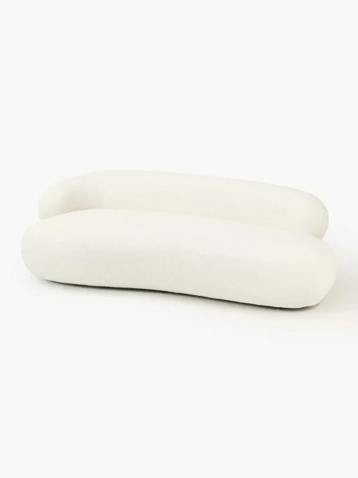 Sofás 3 Plazas|Sofás>Westwing Collection Sofá en tejido bouclé Alba (3 plazas) Bouclé blanco Off White