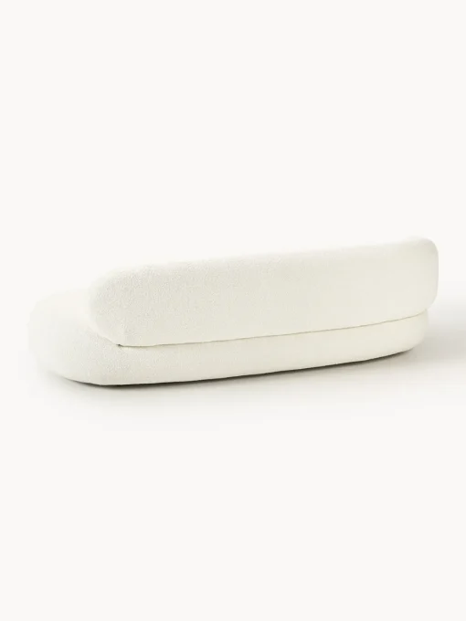 Sofás 3 Plazas|Sofás>Westwing Collection Sofá en tejido bouclé Alba (3 plazas) Bouclé blanco Off White