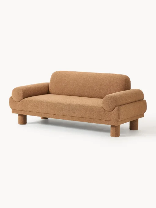 Sofás 2 Plazas|Sofás>Westwing Collection Sofá en tejido bouclé Lilo (2 plazas) Bouclé marrón claro
