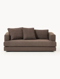 Sofás 2 Plazas|Sofás>Westwing Collection Sofá en tejido bouclé Tribeca (2 plazas) Bouclé marrón oscuro