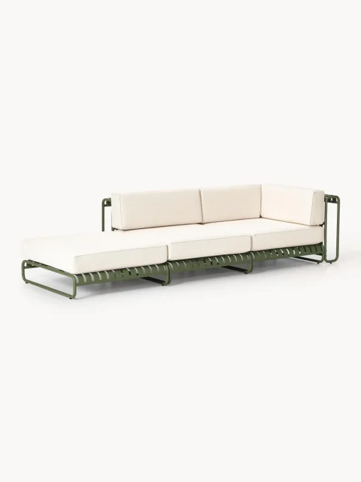 Sofás De Exterior|Sofás De Exterior>Westwing Collection Sofá lounge modular para exterior Caio Off White, verde oliva