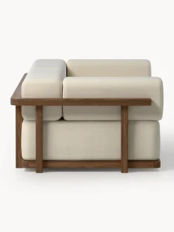 New Sofá lounge para exterior de madera de acacia Matheus (2 plazas) Sofás De Exterior|Sofás De Exterior