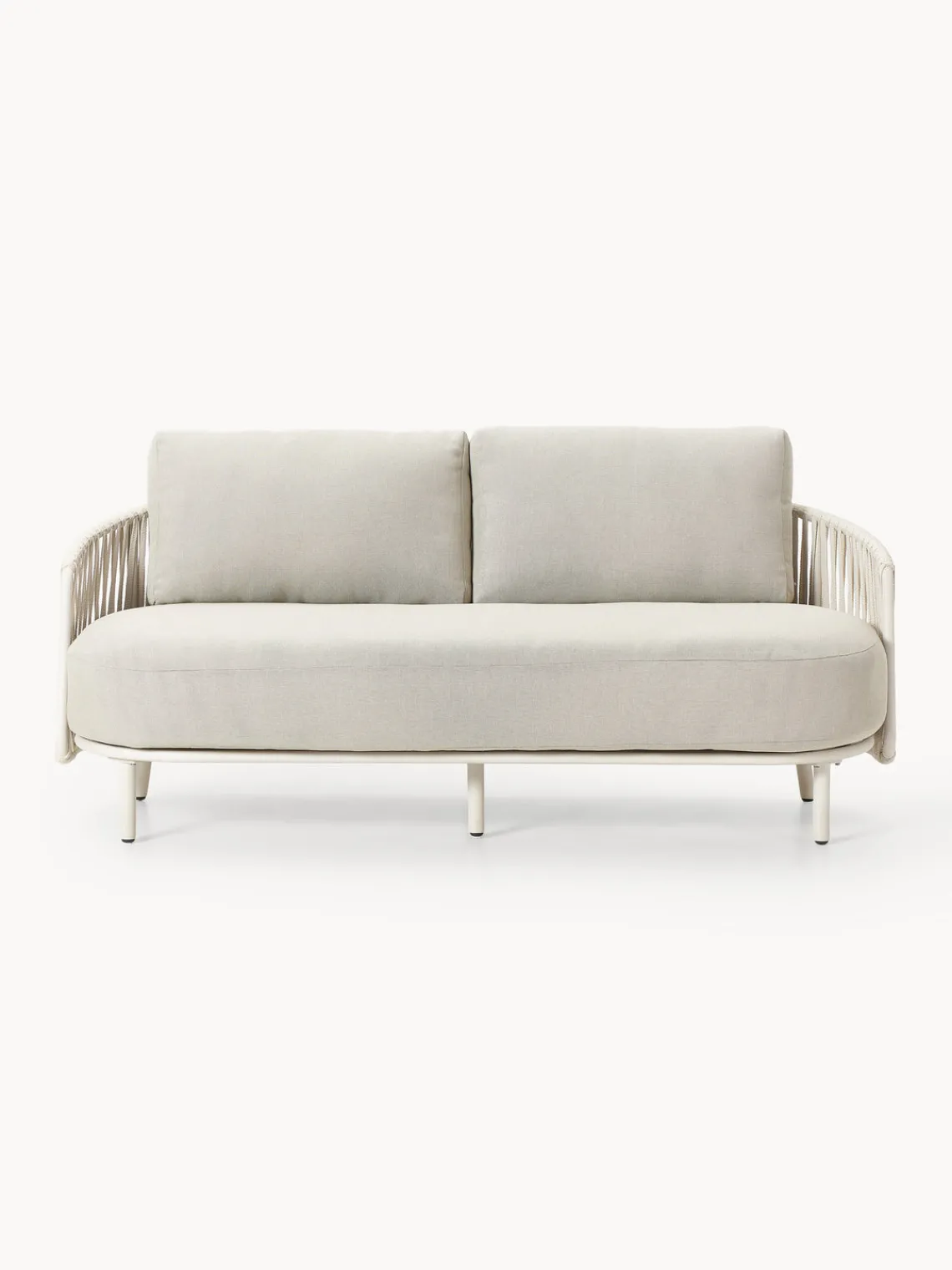 Sofás De Exterior|Sofás De Exterior>Westwing Collection Sofá lounge para exterior Sienna (2 plazas) Gris claro, blanco Off White