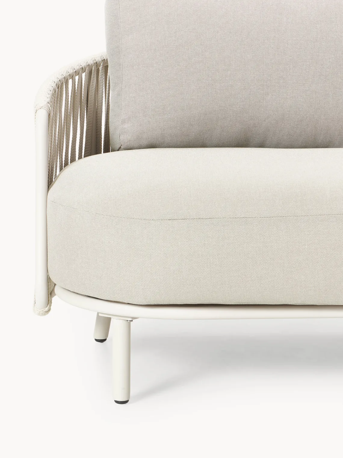 Sofás De Exterior|Sofás De Exterior>Westwing Collection Sofá lounge para exterior Sienna (2 plazas) Gris claro, blanco Off White