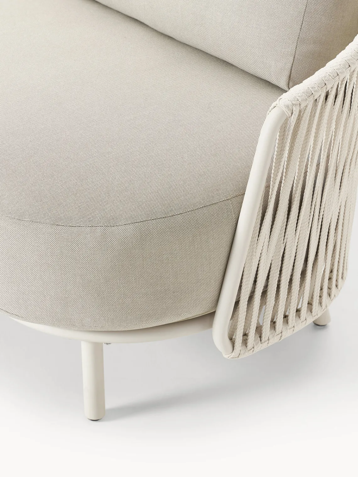 Sofás De Exterior|Sofás De Exterior>Westwing Collection Sofá lounge para exterior Sienna (2 plazas) Gris claro, blanco Off White