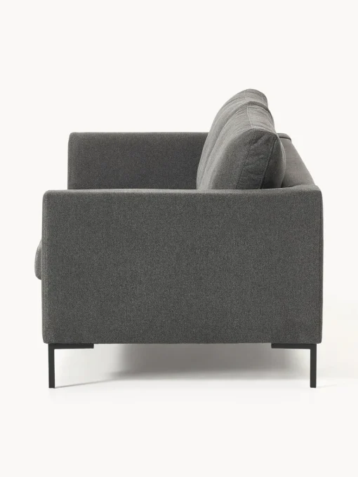 Sofás 3 Plazas|Sofás>Westwing Collection Sofá Luna (3 plazas) Tejido gris antracita