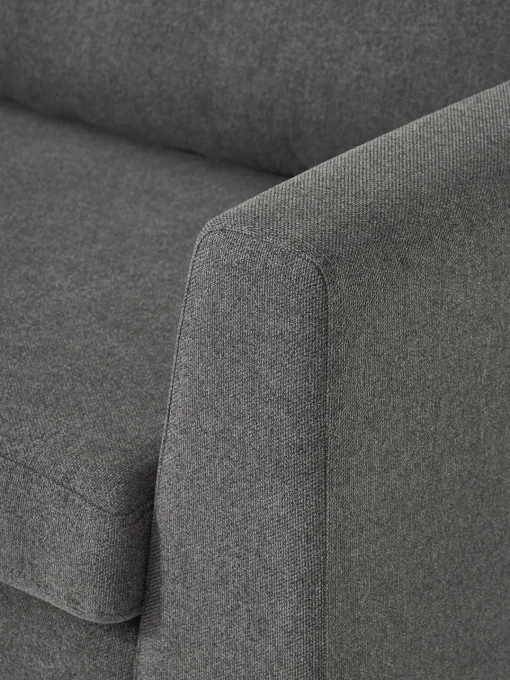 Sofás 3 Plazas|Sofás>Westwing Collection Sofá Luna (3 plazas) Tejido gris antracita