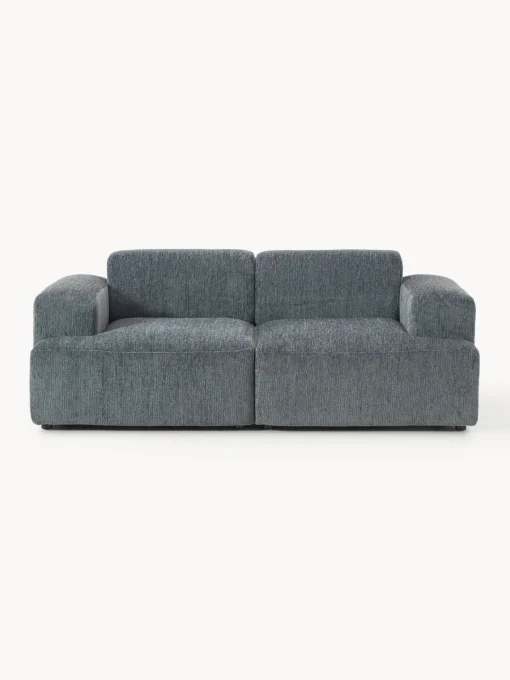 Sofás 2 Plazas|Sofás>Westwing Collection Sofá Melva (2 plazas) Chenilla gris azulado