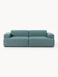 Sofás 3 Plazas|Sofás>Westwing Collection Sofá Melva (3 plazas) Tejido verde turquesa