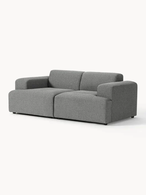Sofás 2 Plazas|Sofás>Westwing Collection Sofá Melva (2 plazas) Tejido grueso gris oscuro