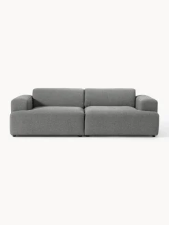 Sofás 3 Plazas|Sofás>Westwing Collection Sofá Melva (3 plazas) Tejido grueso gris oscuro