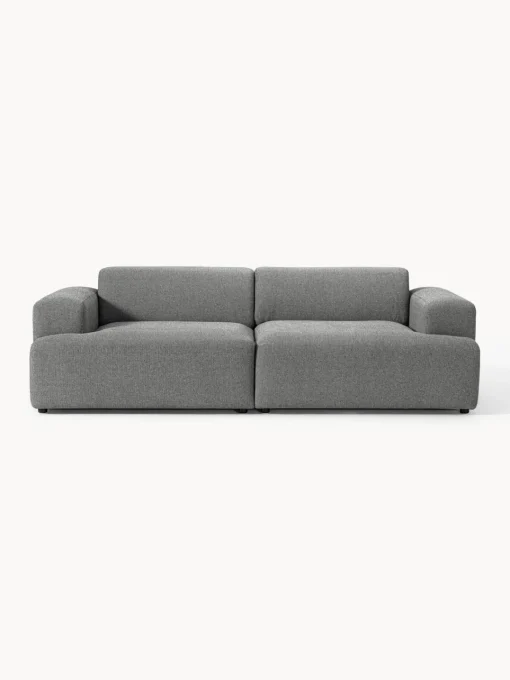 Sofás 3 Plazas|Sofás>Westwing Collection Sofá Melva (3 plazas) Tejido grueso gris oscuro