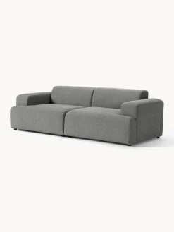 Sofás 3 Plazas|Sofás></noscript>Westwing Collection Sofá Melva (3 plazas) Tejido grueso gris oscuro