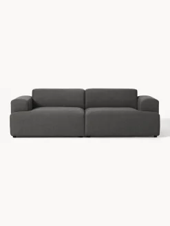 Sofás 3 Plazas|Sofás>Westwing Collection Sofá Melva (3 plazas) Tejido gris antracita