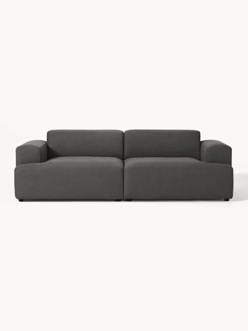 Sofás 3 Plazas|Sofás>Westwing Collection Sofá Melva (3 plazas) Tejido gris antracita