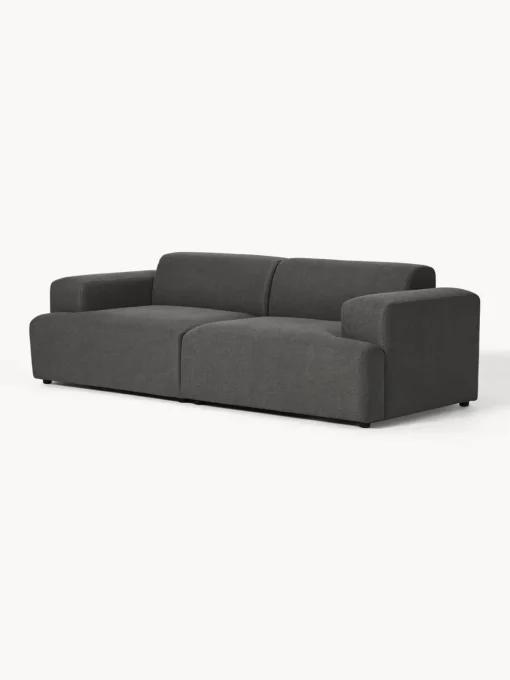 Sofás 3 Plazas|Sofás>Westwing Collection Sofá Melva (3 plazas) Tejido gris antracita