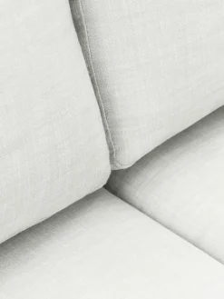 Sofás Rinconeras|Sofás></noscript>Westwing Collection Sofá modular con reposapiés izquierdo/derecho Russell (4 plazas), desenfundable Tejido blanco Off White jaspeado
