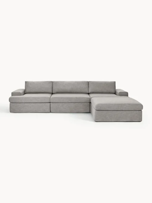 Hot Sofá modular con reposapiés izquierdo/derecho Russell (4 plazas), desenfundable Sofás Rinconeras|Sofás