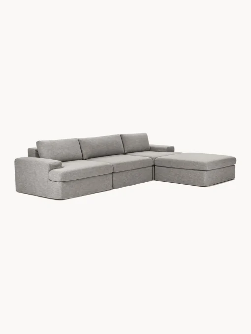 Hot Sofá modular con reposapiés izquierdo/derecho Russell (4 plazas), desenfundable Sofás Rinconeras|Sofás