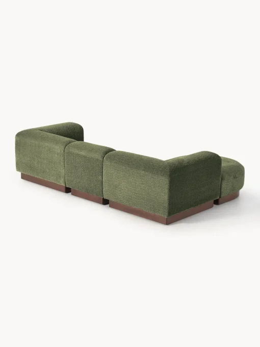 New Sofá modular con reposapiés de borreguillo bouclé Natalie (3 plazas) Sofás Rinconeras|Sofás