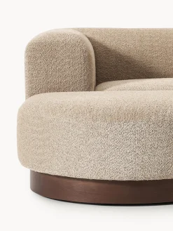 Outlet Sofá modular con reposapiés de borreguillo bouclé Natalie (3 plazas) Sofás Rinconeras|Sofás