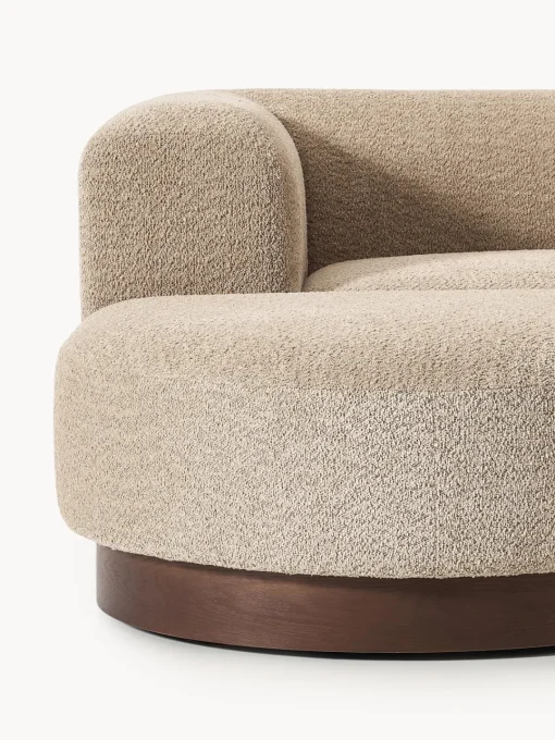 Outlet Sofá modular con reposapiés de borreguillo bouclé Natalie (3 plazas) Sofás Rinconeras|Sofás