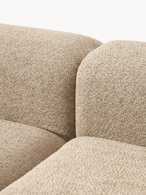 Outlet Sofá modular con reposapiés de borreguillo bouclé Natalie (3 plazas) Sofás Rinconeras|Sofás