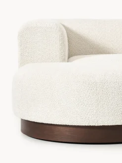 Sofá modular con reposapiés de borreguillo bouclé Natalie (3 plazas) Sofás Rinconeras|Sofás