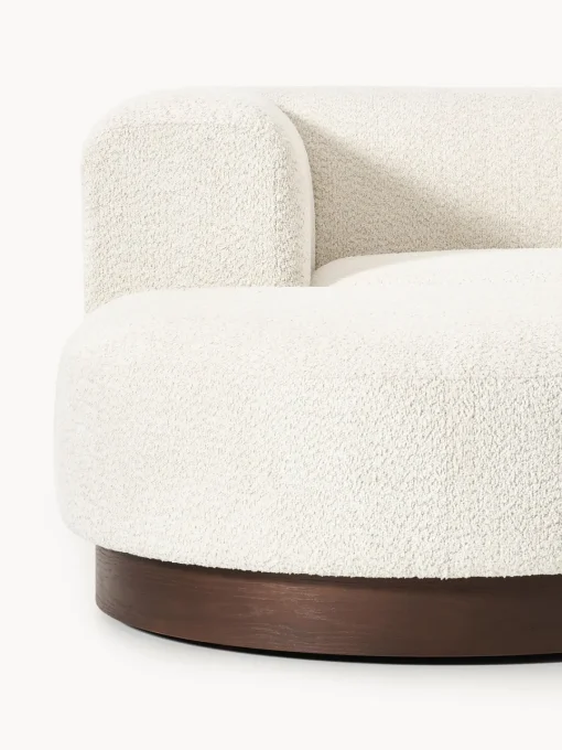 Sofá modular con reposapiés de borreguillo bouclé Natalie (3 plazas) Sofás Rinconeras|Sofás