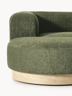 New Sofá modular con reposapiés de borreguillo bouclé Natalie (3 plazas) Sofás Rinconeras|Sofás
