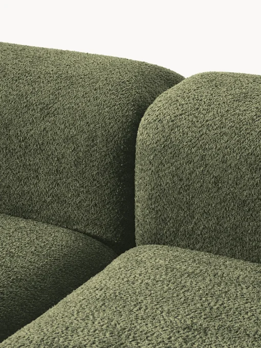 New Sofá modular con reposapiés de borreguillo bouclé Natalie (3 plazas) Sofás Rinconeras|Sofás