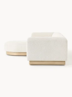 Sale Sofá modular con reposapiés de borreguillo bouclé Natalie (3 plazas) Sofás Rinconeras|Sofás