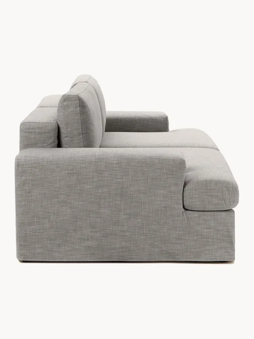 Sofás 3 Plazas|Sofás>Westwing Collection Sofá modular con tapizado desenfundable Russell (3 plazas) Tejido gris jaspeado